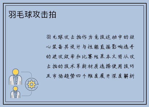 羽毛球攻击拍